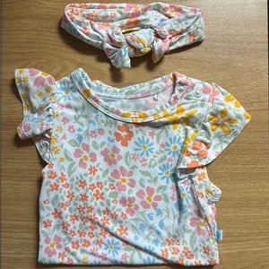 Posh Peanut onesie + headband